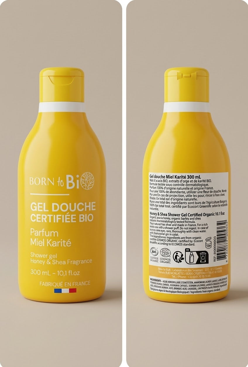 Born to Bio Gel Doccia Biologico Miele e Karité – Bagnodoccia Bio 300 ml
