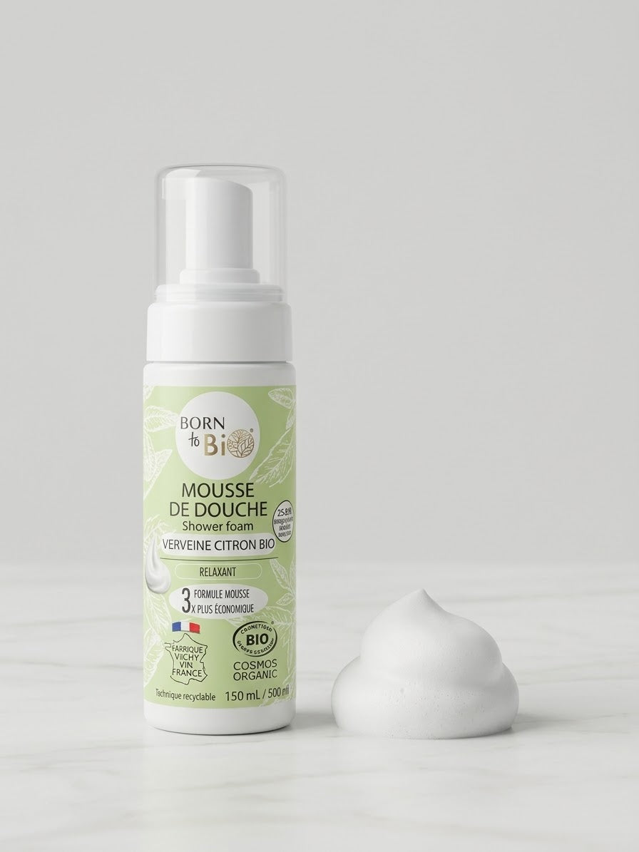 Born to Bio Mousse Doccia Biologica Verbena e Limone - Bagnodoccia Bio 150 ml