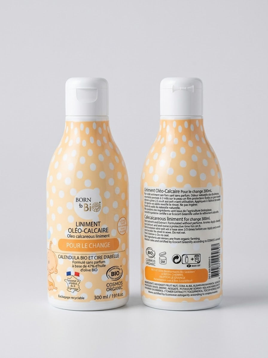 Born to Bio Linimento Oleo-Calcareo Biologico Cambio Pannolino Neonato 300 ml