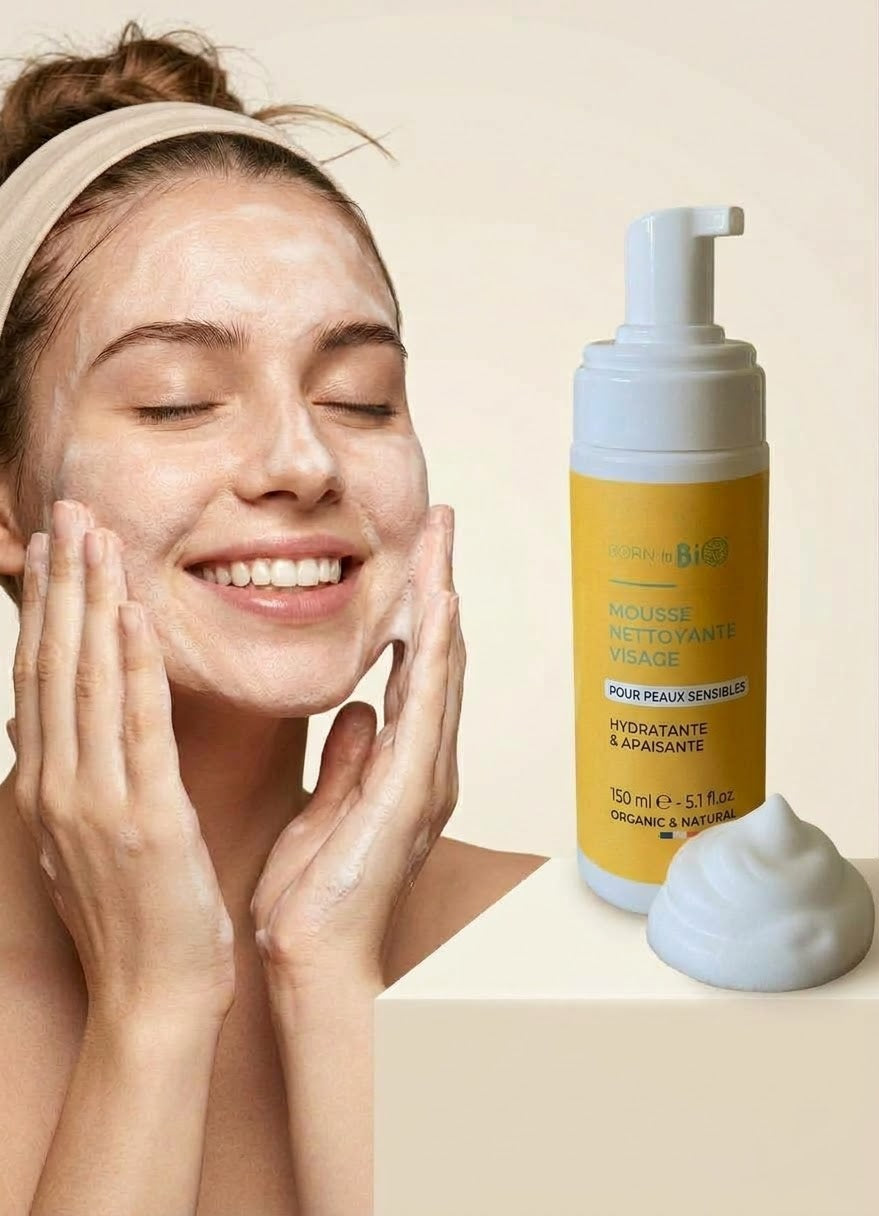 Born to Bio Mousse Detergente Viso Biologica Miele e Calendula – 150 ml