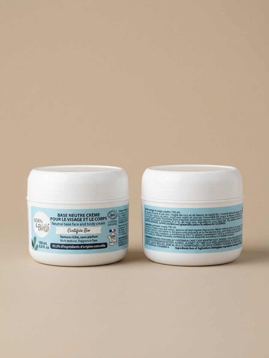 Born to Bio Crema Viso e Corpo Base Neutra Biologica - Senza Profumo 150ml