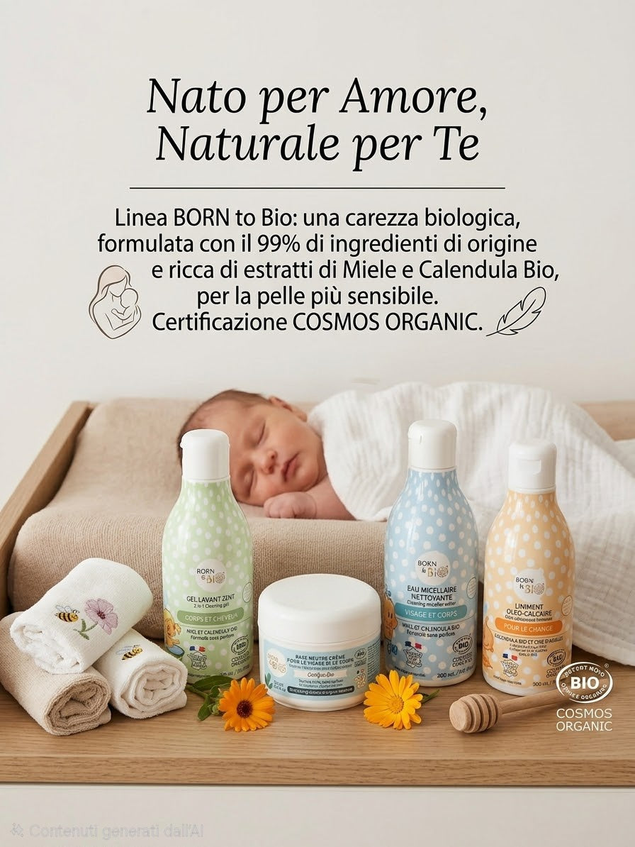 Born to Bio Crema Viso e Corpo Base Neutra Biologica - Senza Profumo 150ml