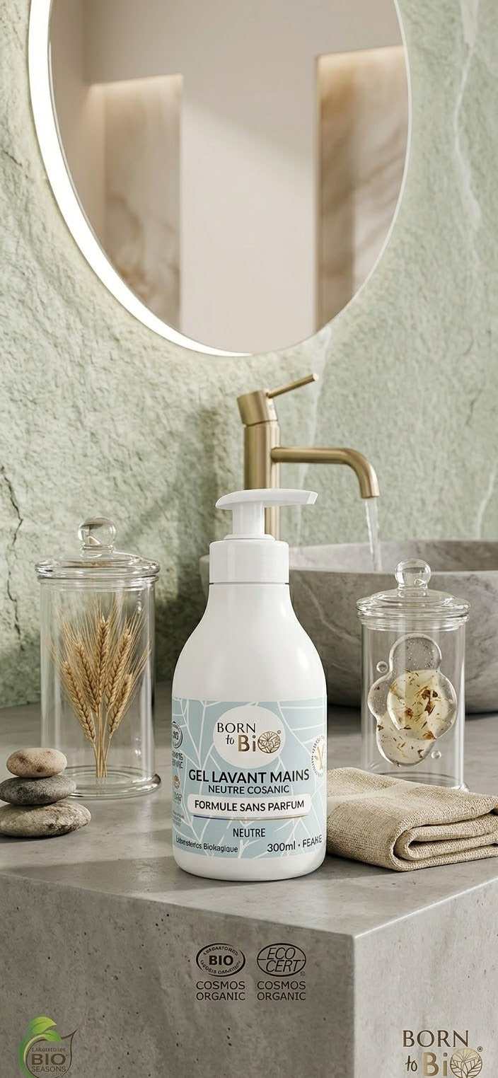 Born to Bio Sapone Liquido Mani Neutro Biologico - Gel Lavante Senza Profumo Ipoallergenico 300 ml
