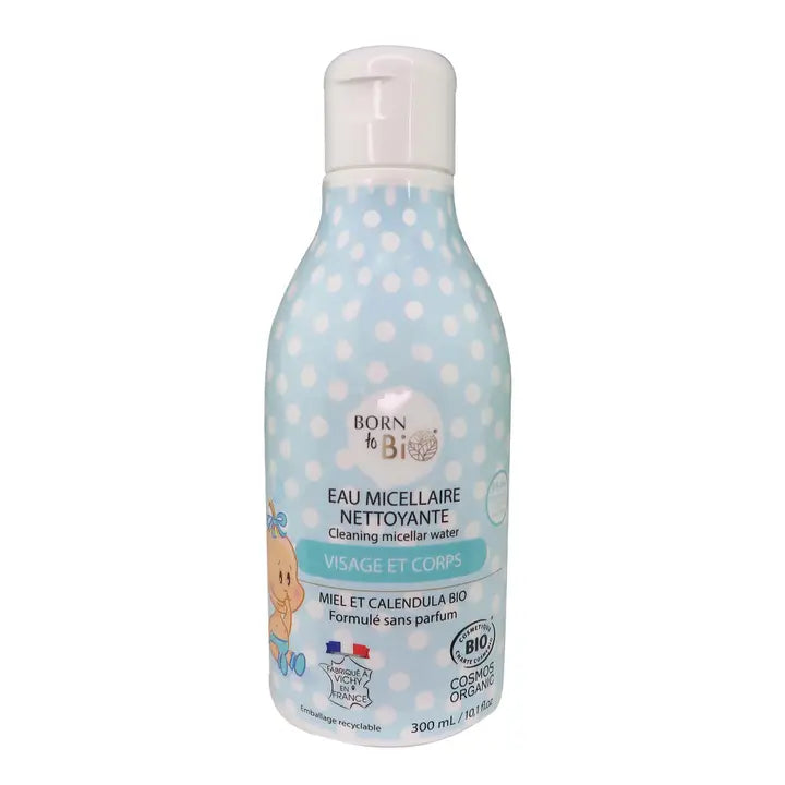 Born To Bio Acqua Micellare Detergente Biologica Neonato Senza Risciacquo - Viso e Corpo 300 ml