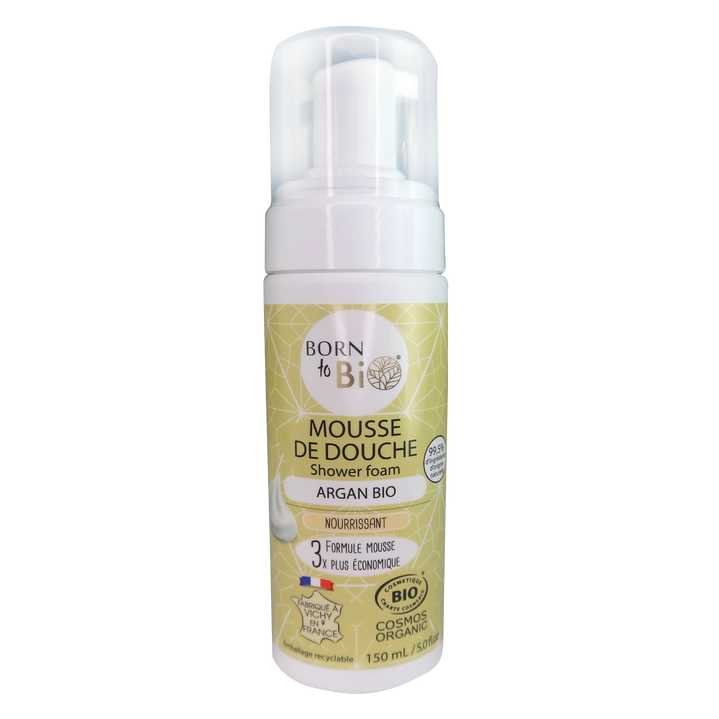 Born to Bio Mousse Doccia Biologica all'Argan - Bagnoschiuma Senza Solfati 150 ml